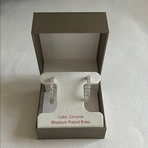 Rachel Asheell Cubic Zirconia Hoop Earrings